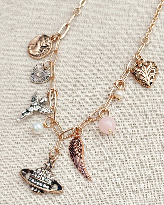 24-1756 Gracie Rose Celestial Charm Necklace