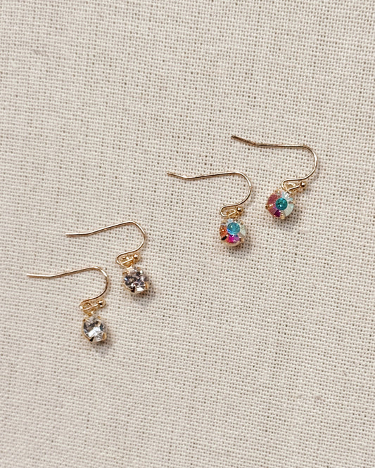 8-1553 Gracie Rose Crystal Rhinestone Dangle Earrings