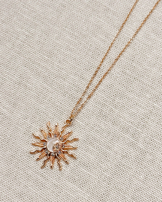 8-6123 Gracie Rose Sun, Moon, Stars Charm Necklace