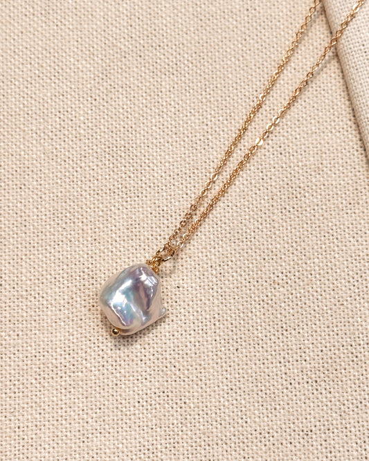 8-5140 Gracie Rose Baroque Freshwater Pearl Gold Chain Necklace